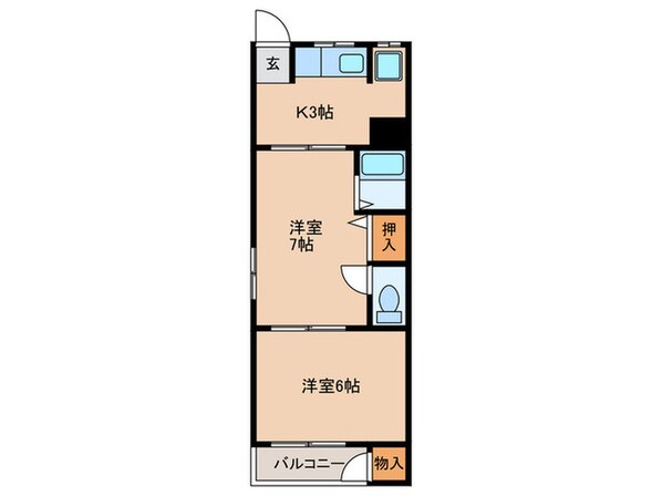 すみれマンションの物件間取画像